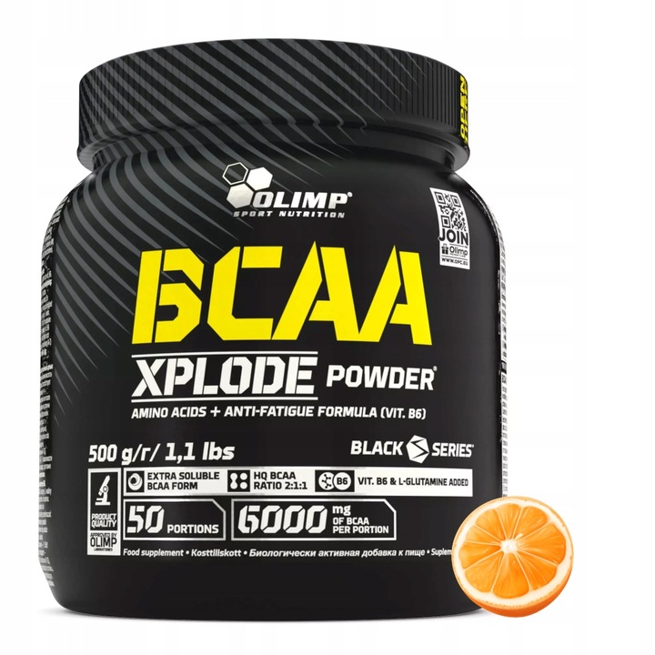 Olimp BCAA Xplode Powder 500g smak pomarańczowy