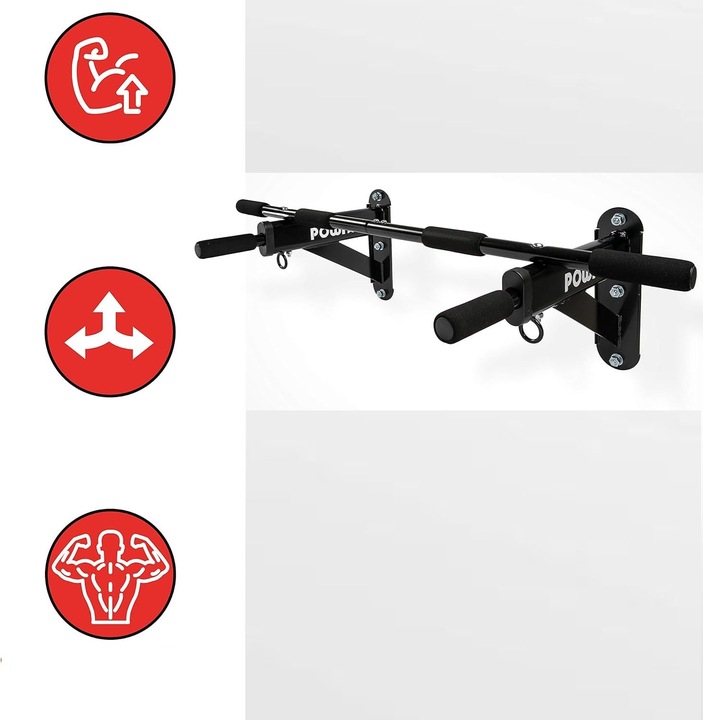 Wielofunkcyjny drążek do podciągania ćwiczeń do ściany 6 uchwytów