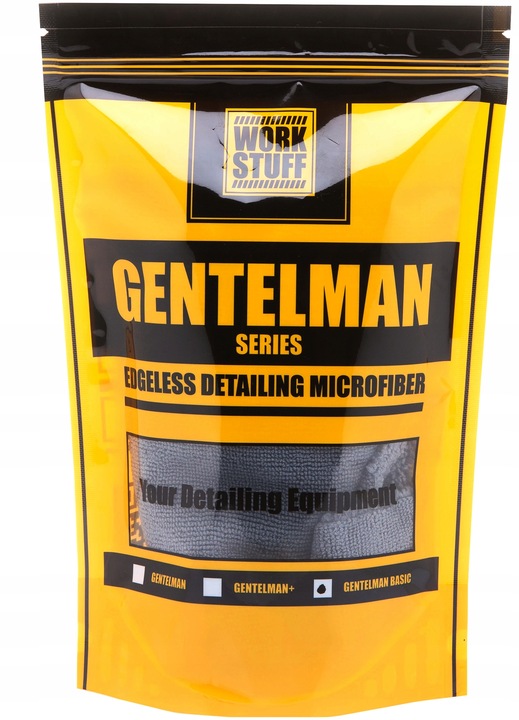 WORK STUFF GENTLEMAN BASIC GREY UNIWERSALNA MIKROFIBRA BEZ OBSZYCIA 40X40CM
