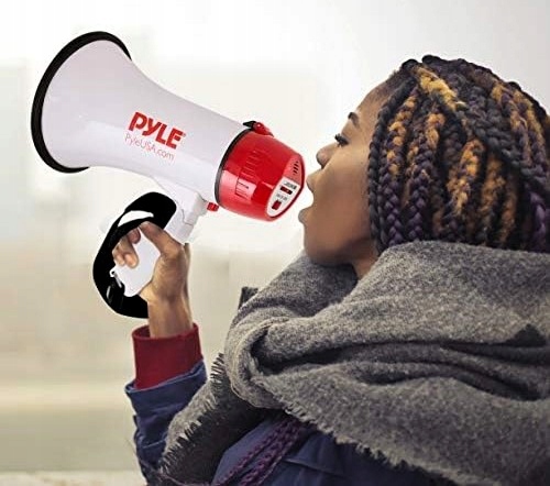 MEGAFON PYLE TYPU HORN PRZENOŚNY FUNKCJA SYRENY MOCNY BARDZO GŁOŚNY 108dB !