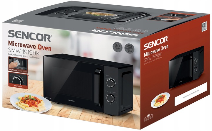 MIKROFALÓWKA KUCHENKA MIKROFALOWA MIKROFALA SENCOR CZARNA TIMER 20 L 700 W