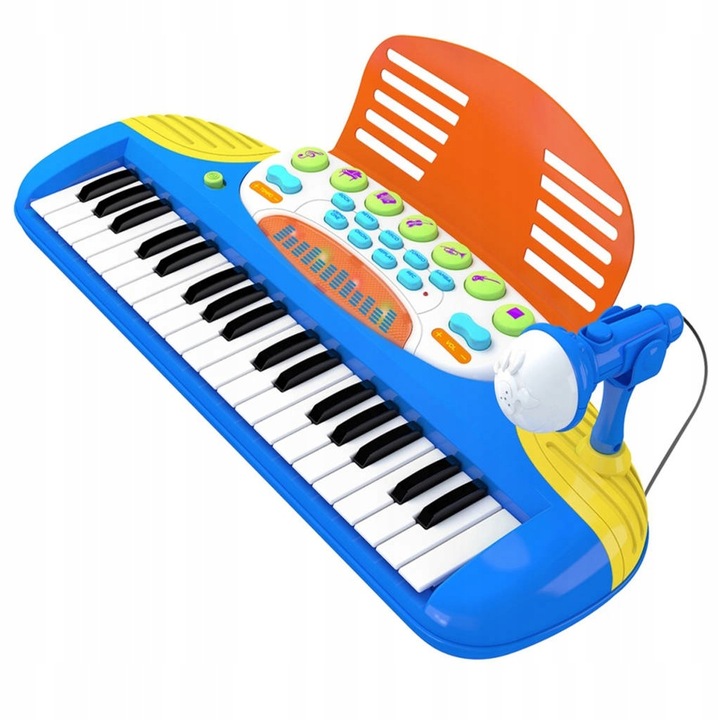 PIANINO KEYBOARD KRZESEŁKO MIKROFON ORGANY 37 klawiszy Dla Dzieci Stołek