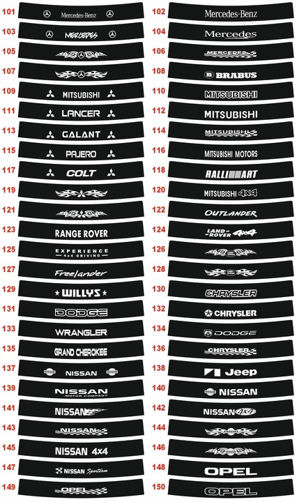 NAKLEJKA - PAS NA SZYBĘ ZEWNĘTRZNY