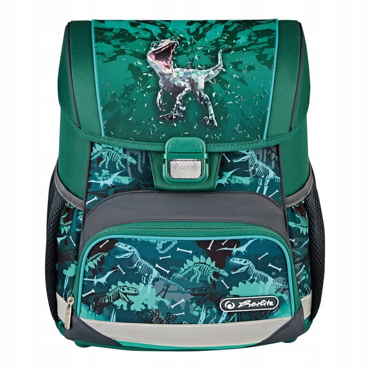 Zestaw tornister plecak szkolny Loop Plus Green Rex dinozaur 6-9lat HERLITZ