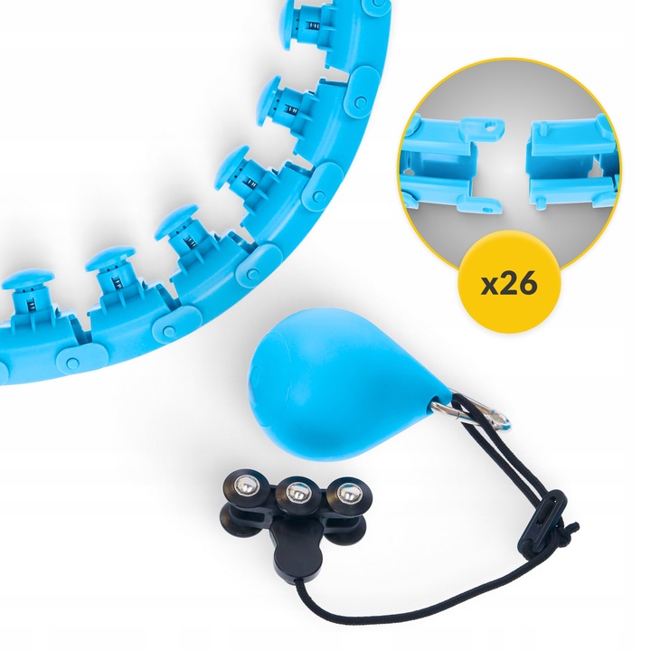 HULA HOP ODCHUDZAJĄCE Z OBCIĄŻENIEM OBCIĄŻNIKIEM SMART Z WYPUSTKAMI HULAHOP