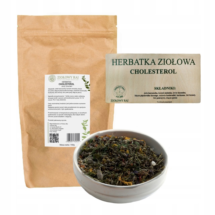 Zioła Na Cholesterol Trójglicerydy Miażdżyca 500g Karczoch Mniszek Kurkuma
