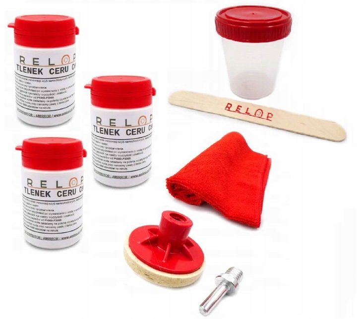 ZESTAW DO USUWANIA RYS NA SZYBIE TLENEK CERU 300g POLEROWANIE SZYB SZKŁA