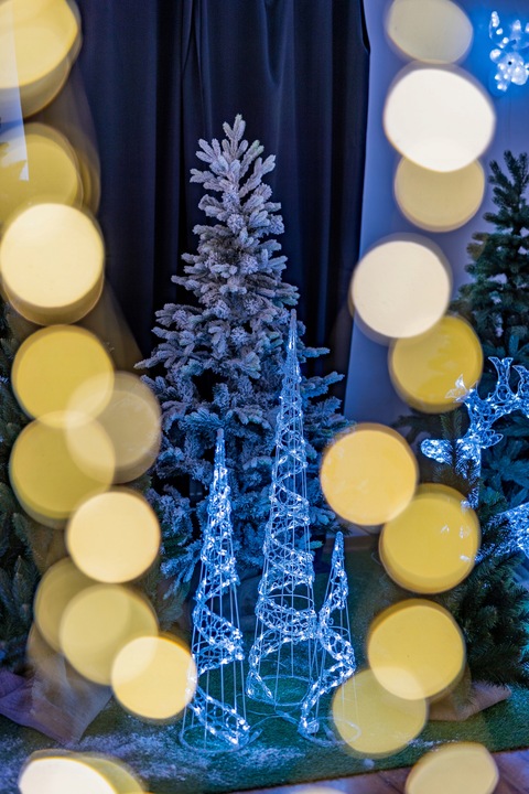 Dekoracja Stożek 50 LED 90 cm do użytku wewnętrznego i zewnętrznego zimny b