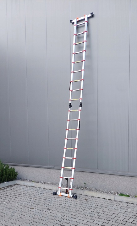 DRABINA TELESKOPOWA PRZEGUBOWA 5,0 M WZMACNIANA