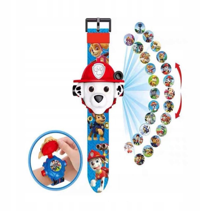 ZESTAW PSI PATROL WALKIE TALKIE + ZEGAREK Z PROJEKTOREM MARSHALL DLA DZIECI