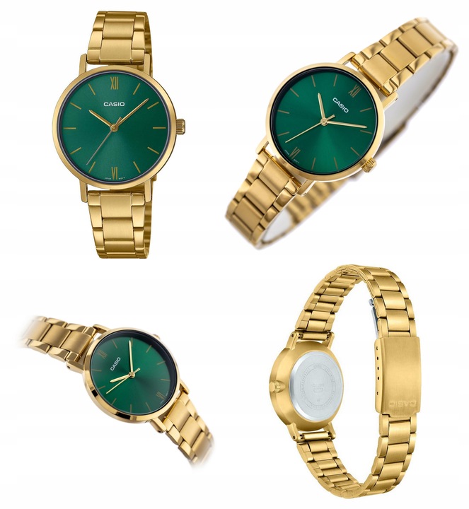 ZEGAREK DAMSKI CASIO LTP-VT02 złoty bransoletka + BOX +GRAWER