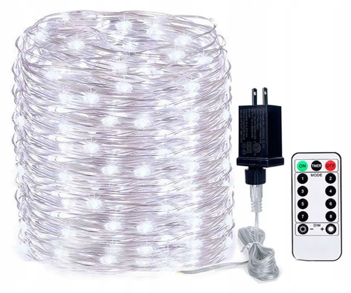 Lampki druciki mikro 1000LED 100 METRÓW + pilot