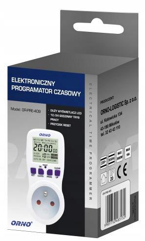 PROGRAMATOR CZASOWY ORNO OR-PRE-409 LCD IP20