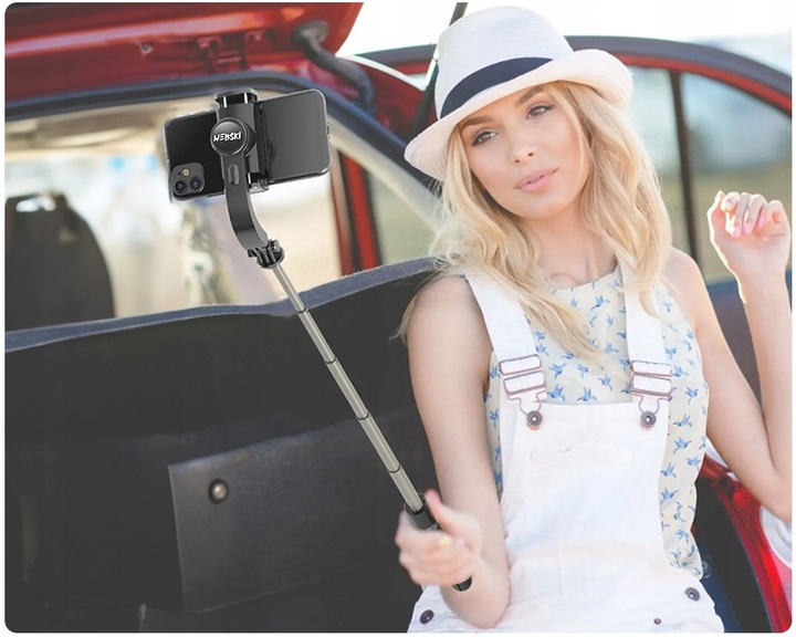 Gimbal Bezprzewodowy stabilizator obrazu do telefonu kamery z tripodem