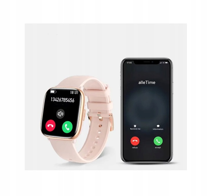 Zegarek damski SMARTWATCH Rubicon Ambica ROZMOWY SMS MENU PL ALWAYS DISPLAY