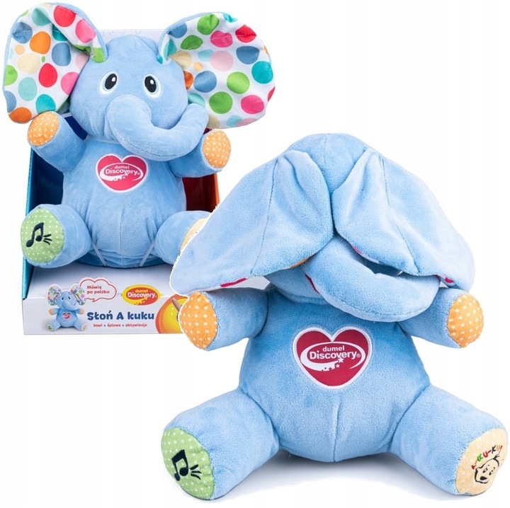 Słoń a kuku interaktywna pluszowa zabawka Dumel Discovery