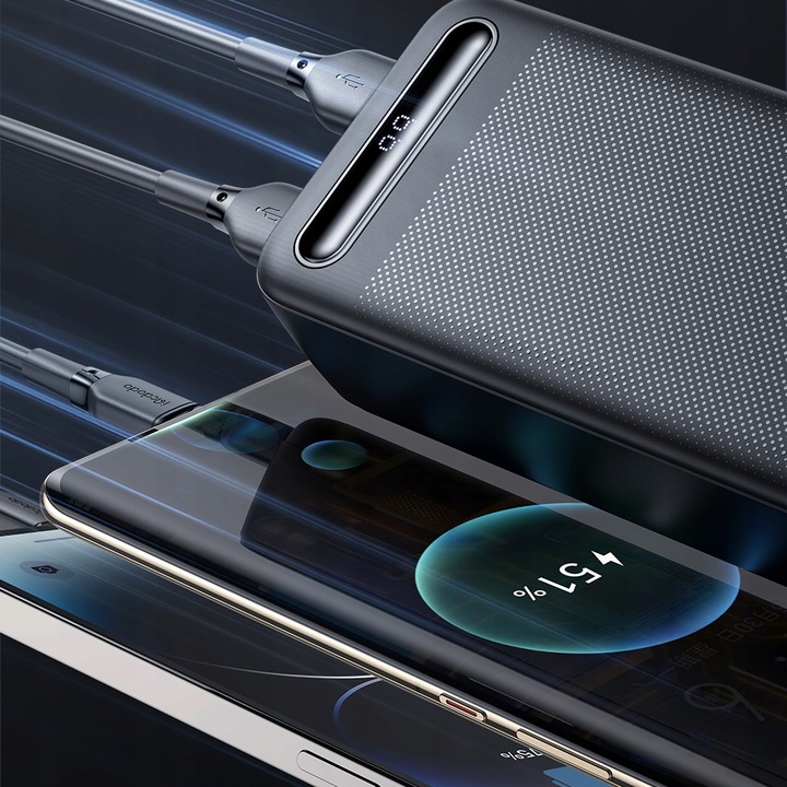 MCDODO POWERBANK 30000MAH Z WYŚWIETLACZEM 2X USB USB-C 2A 10W + KABEL USB-C