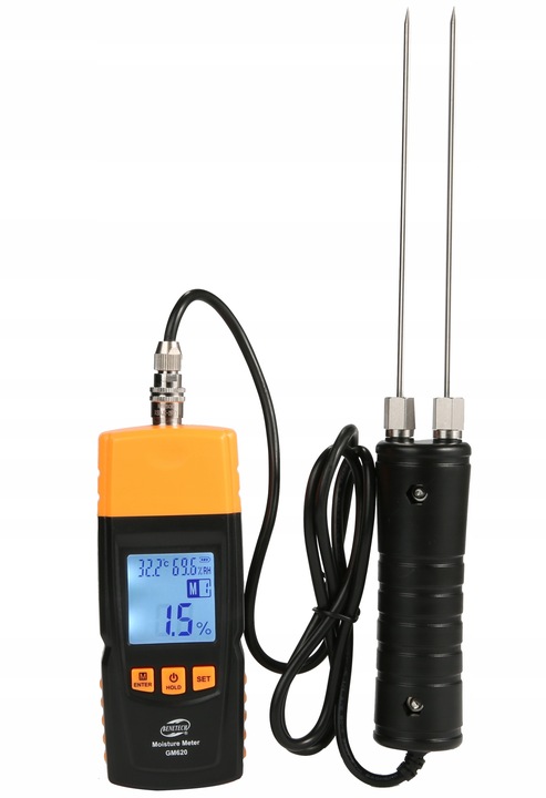 Wilgotnościomierz Miernik Wilgotności do Drewna + Sonda 147cm, Dokładny