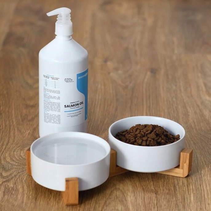 OLEJ SZKOCKI Z ŁOSOSIA DLA PSA I KOTA Salmon Oil Omega 3 Omega 6 1000 ml