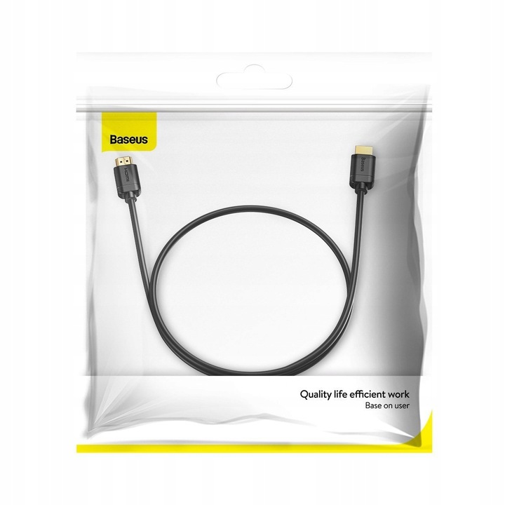 BASEUS KABEL PRZEWÓD HDMI 2.0 4K 60HZ 120HZ UHD 3D HDR HIGH SPEED 18GBPS 5M