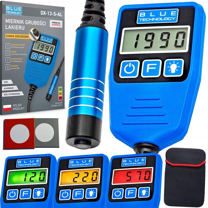 Miernik grubości lakieru Czujnik Tester DX-13-S-AL Stali Aluminium POLSKI