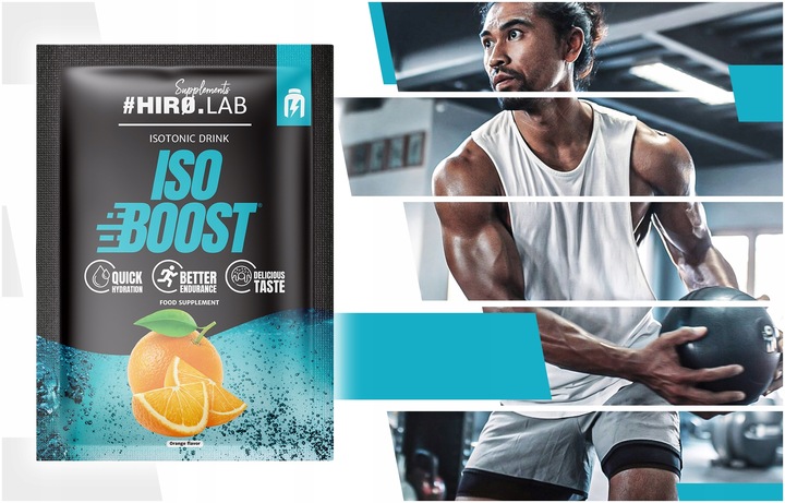 IZOTONIK ISO KONCENTRAT NAWODNIENIE ELEKTROLITY pomarańcz 25x 25g box hiro