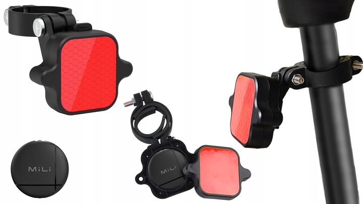 Lokalizator GPS LiTag MiLi lampka tylna do roweru światło rowerow IOS APPLE