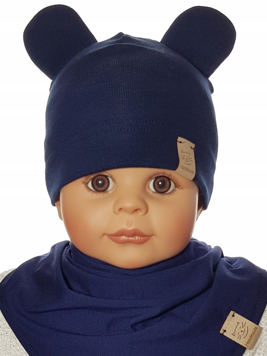 KOMPLET CHŁOPIECY CZAPKA MIKI + CHUSTKA CZAPECZKA CHUSTECZKA 3-12 MC 4WZORY