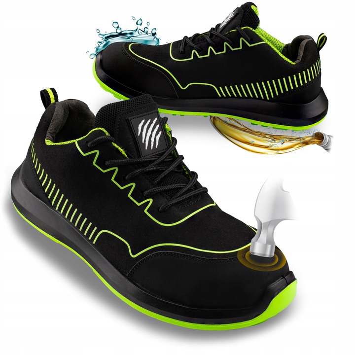 BUTY ROBOCZE MĘSKIE PÓŁBUTY SPORTOWE ODDYCHAJĄCE Z NOSKIEM S1 BHP LEKKIE