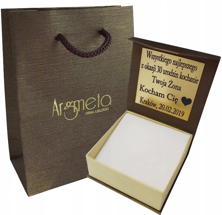 Łańcuszek Srebrny Rombo Pełny Diamentowany z Krzyżykiem 925 Grawer Gratis