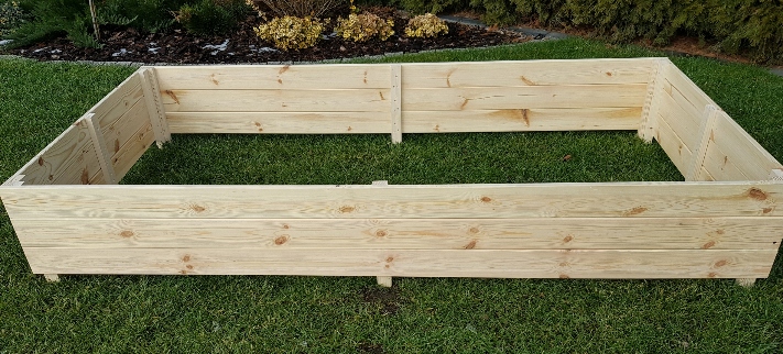 WARZYWNIAK ZIELNIK INSPEKT SKRZYNIA 120x80x30 EKO DREWNIANY WYSOKI