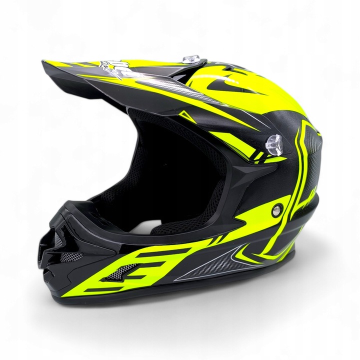 KASK CROSSOWY ENDURO NA CROSSA QUADA MOTOR ROWER LEKKI NA PREZENT ZESTAW S