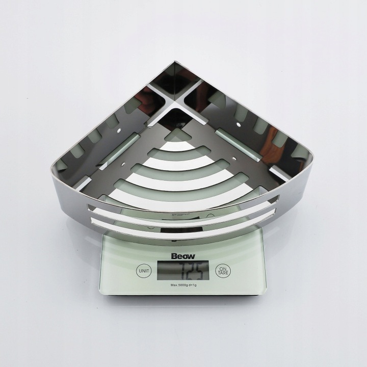 Koszyk półka narożna łazienkowa chrom pod prysznic