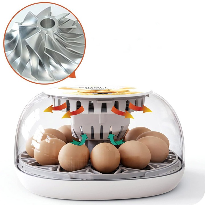 INKUBATOR DO JAJ AUTOMATYCZNY (12 JAJ) WYLĘGARKA KLUJNIK Z OBRACANIEM 35 W