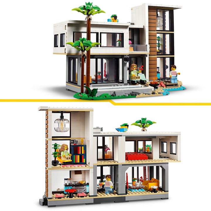LEGO Creator 3w1 31153 Nowoczesny Dom Przy Plaży Kamienica Leśna Chatka