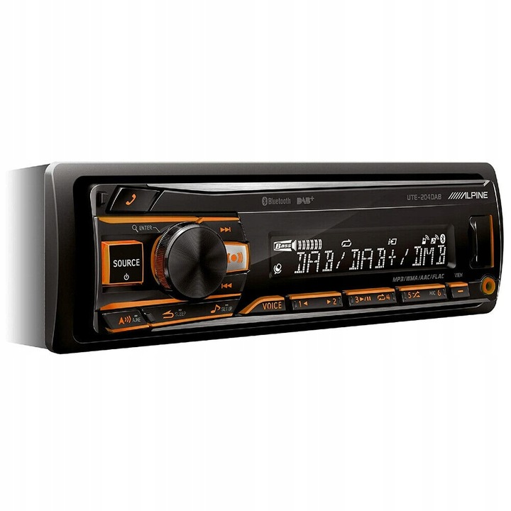 Alpine UTE-204DAB Radio samochodowe Bluetooth VarioColor MP3 + antena DAB
