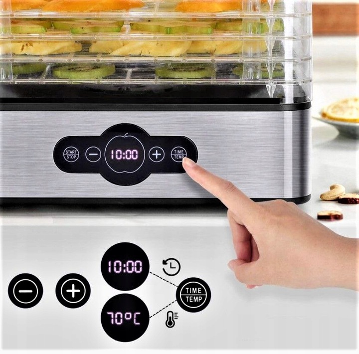 SUSZARKA DO GRZYBÓW OWOCÓW WARZYW SPOŻYWCZA DUŻA STALOWE SITA 500W ŻYWNOŚCI