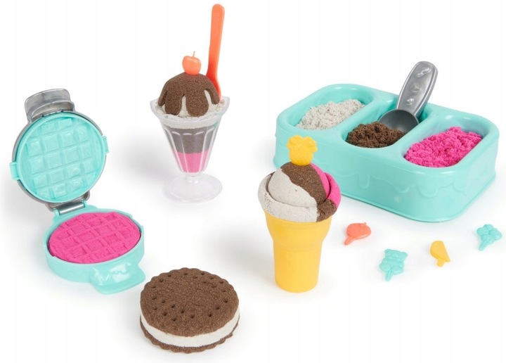 Kinetic Sand Lodowe przysmaki Zestaw z piaskiem kinetycznym Lodziarnia
