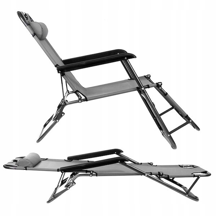 Leżak RC-K-872 metal szary