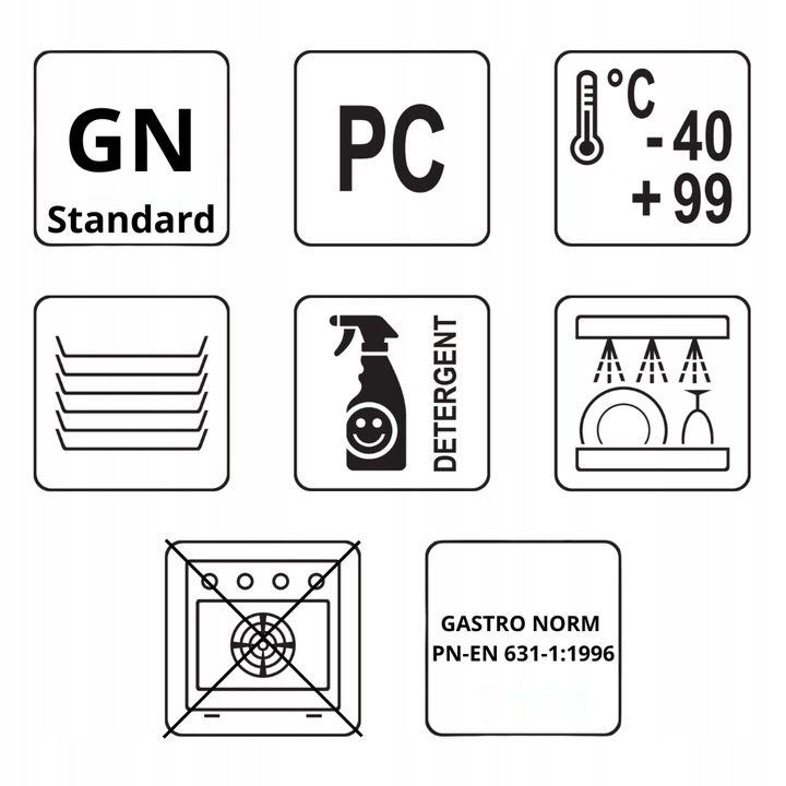 POJEMNIK GASTRONOMICZNY GN 1/2 200MM 11,7L PC YATO