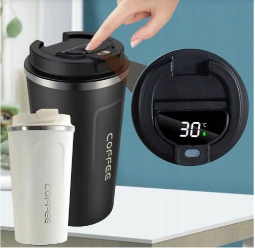 KUBEK TERMICZNY TERMOS 500 ML WYŚWIETLACZ TEMPERATURY NA KAWĘ HERBATĘ