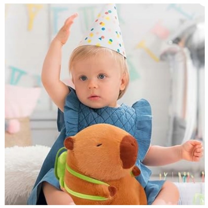 Maskotka Kapibara pluszak żółwik zabawka z plecakiem miękka pluszowa