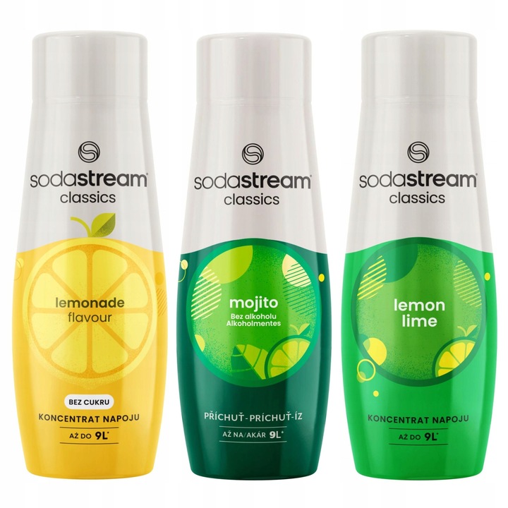 SODA STREAM LEMONIADA + MOJITO + CYTRYNA LIMONKA Koncentrat Syrop Saturator