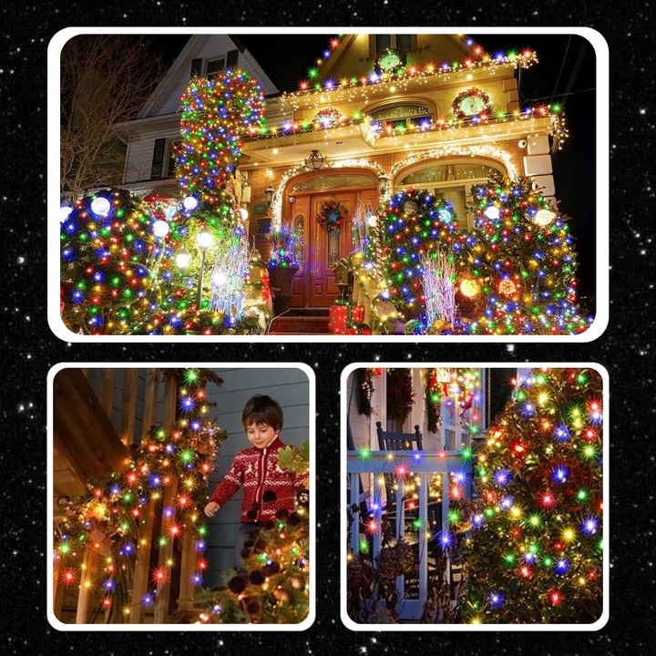 INTELIGENTNE Lampki Choinkowe 200LED SMART FLASH Bluetooth Apka PILOT 20m