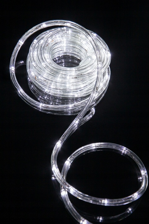 WĄŻ ŚWIETLNY 480 LED LAMPKI CHOINKOWE GIRLANDA 20 M BIAŁY ZIMNY zew / wew