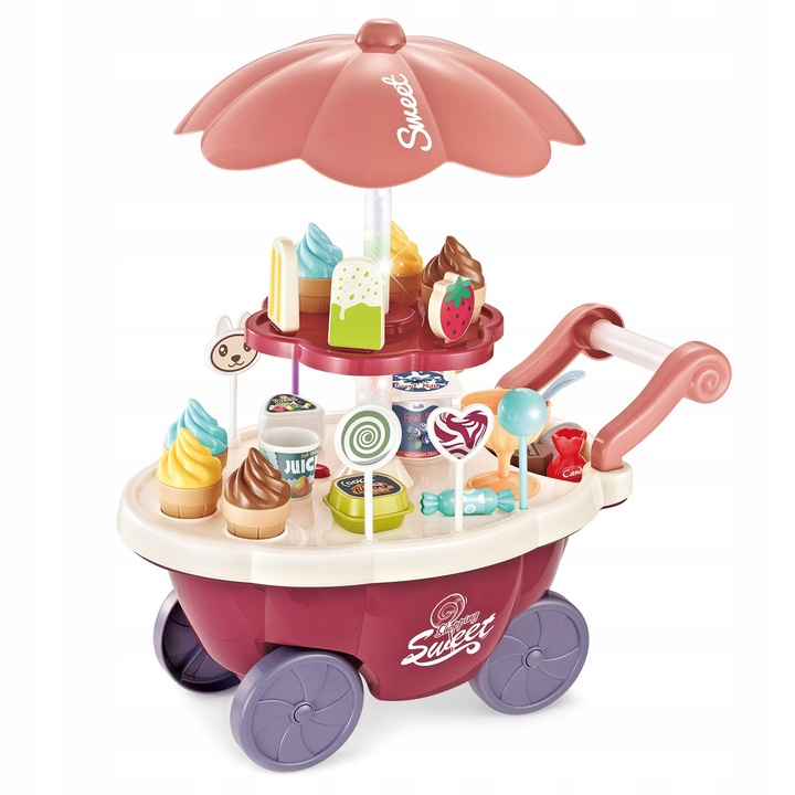 STOISKO NA LODY WÓZEK LODZIARNIA SKLEP ZE SŁODYCZAMI DLA DZIECI ZAKUPY 36EL