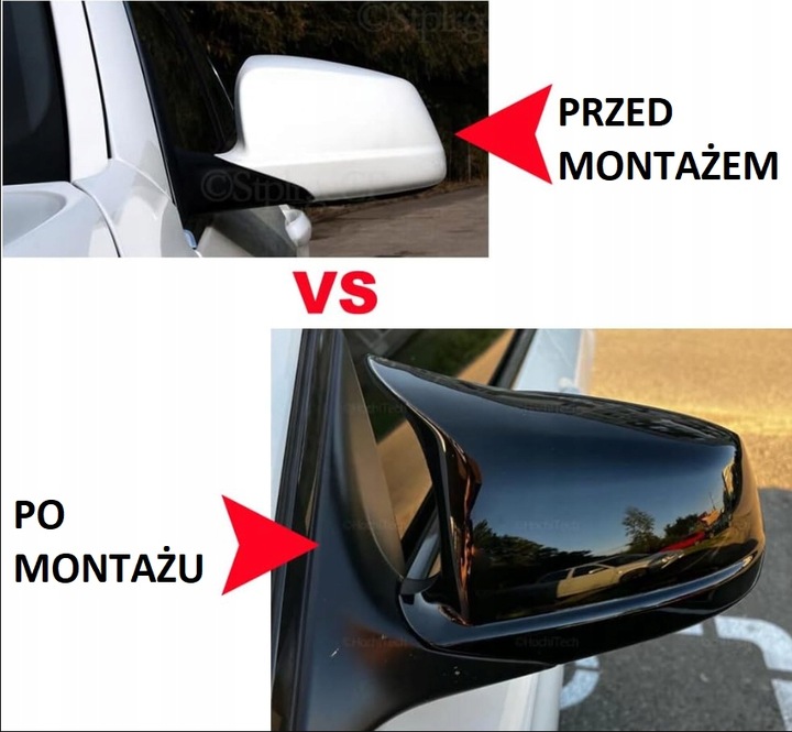 OBUDOWY LUSTEREK DLA BMW F10 F11 PRZEDLIFT NAKŁADKI NA LUSTERKA M5 LOOK