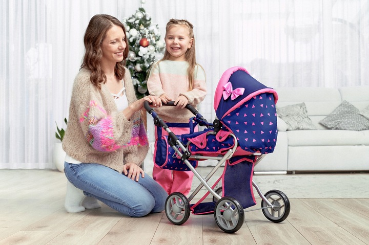 WÓZEK DLA LALEK GŁĘBOKI SPACERÓWKA GONDOLA 3w1 KINDERPLAY TORBA POŚCIEL