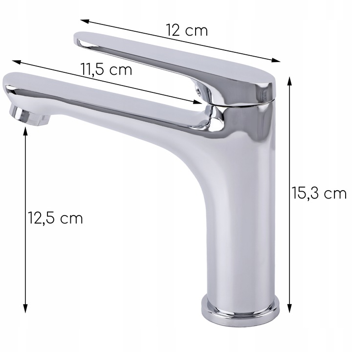 Bateria umywalkowa stojąca chrom srebrna łazienkowa kran do umywalki YOKA