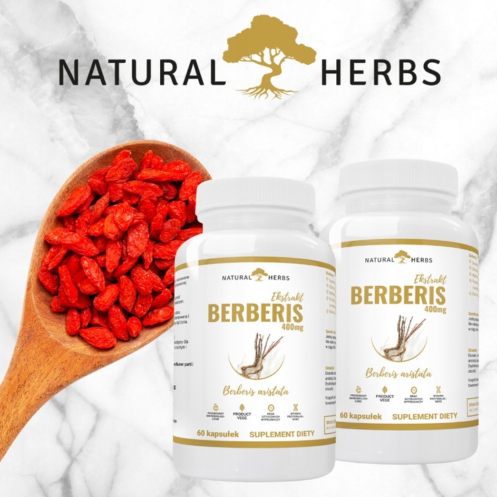 Berberis Ekstrakt 400mg BERBERYS na stres 120 kaps